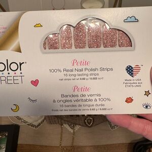 Color Street Petite Nail Polish Strips - Pink Glitter